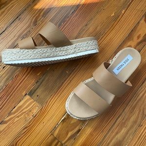 Steve Madden Tan Platform Sandals
